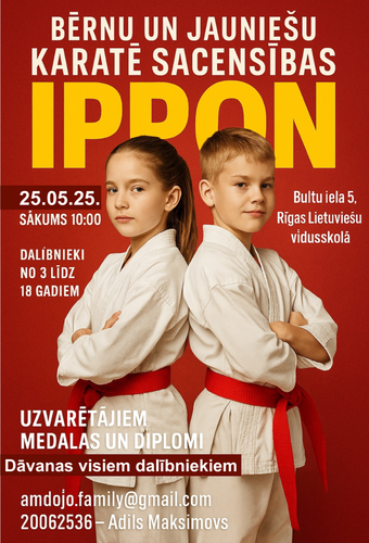 Bērnu un jauniešu karatē sacensības "IPPON"